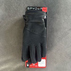 Adult SPYDER Black Unisex Medium Core Conduct Gloves Touchscreen Compatible NEW